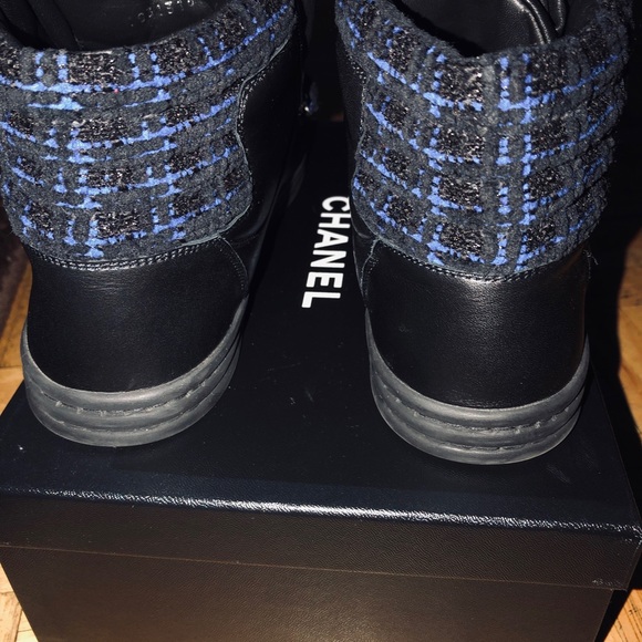 CHANEL Black and Blue Sneakers - Picture 9 of 10